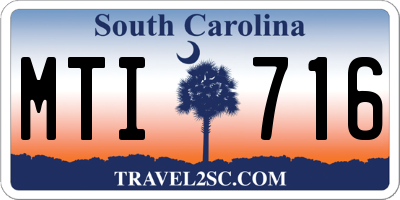 SC license plate MTI716
