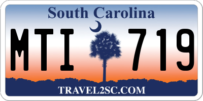 SC license plate MTI719