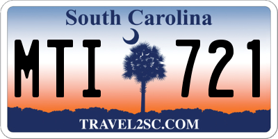 SC license plate MTI721