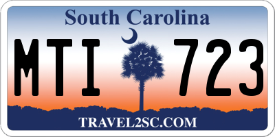 SC license plate MTI723