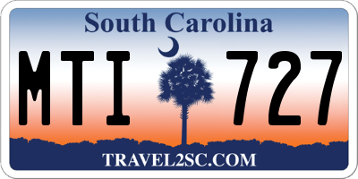 SC license plate MTI727