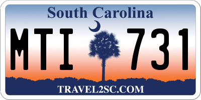 SC license plate MTI731
