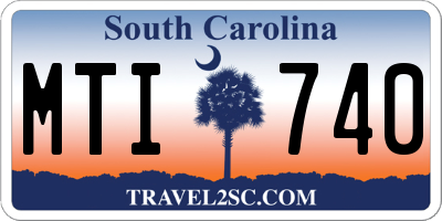 SC license plate MTI740