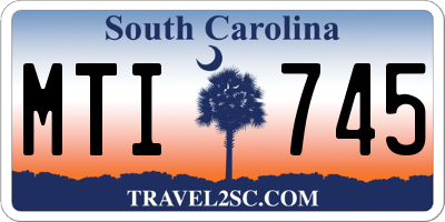 SC license plate MTI745
