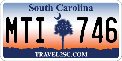 SC license plate MTI746