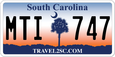 SC license plate MTI747