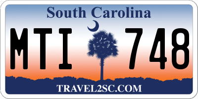 SC license plate MTI748