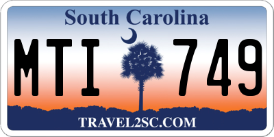 SC license plate MTI749