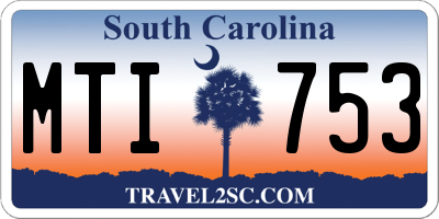 SC license plate MTI753