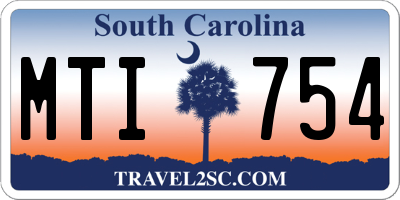 SC license plate MTI754