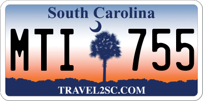 SC license plate MTI755