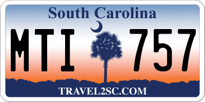 SC license plate MTI757