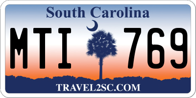 SC license plate MTI769