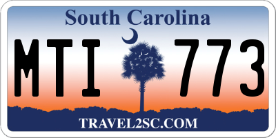 SC license plate MTI773