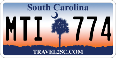 SC license plate MTI774