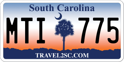 SC license plate MTI775