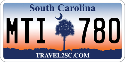 SC license plate MTI780