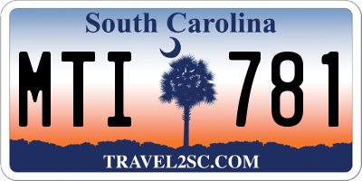 SC license plate MTI781