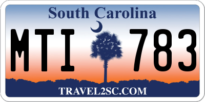 SC license plate MTI783