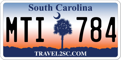 SC license plate MTI784