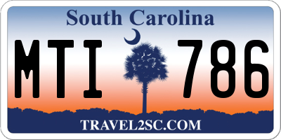 SC license plate MTI786
