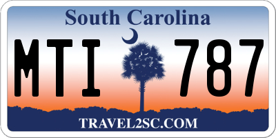 SC license plate MTI787