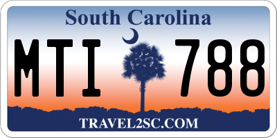 SC license plate MTI788