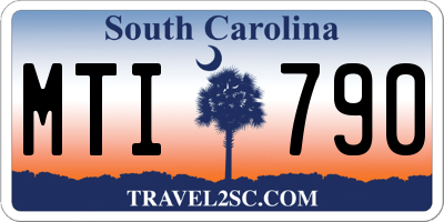 SC license plate MTI790