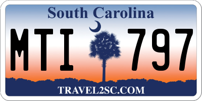 SC license plate MTI797