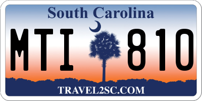 SC license plate MTI810