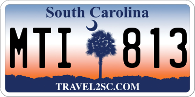 SC license plate MTI813