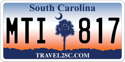 SC license plate MTI817