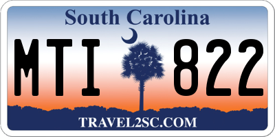 SC license plate MTI822