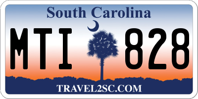 SC license plate MTI828