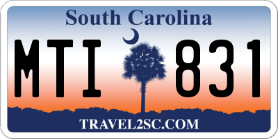 SC license plate MTI831