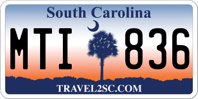 SC license plate MTI836