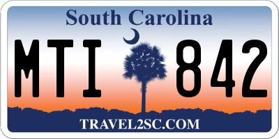 SC license plate MTI842