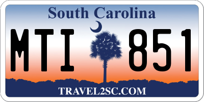 SC license plate MTI851