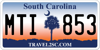 SC license plate MTI853