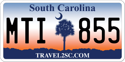SC license plate MTI855