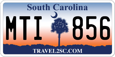 SC license plate MTI856
