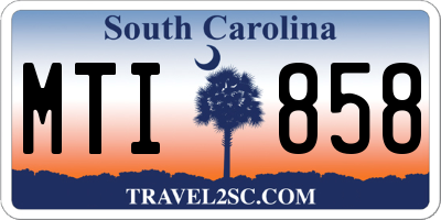 SC license plate MTI858