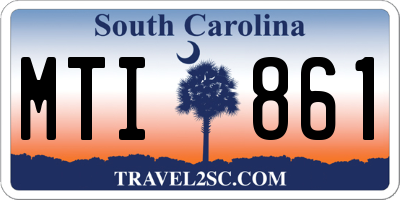 SC license plate MTI861