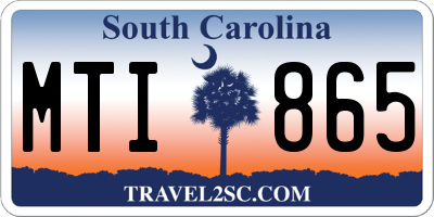SC license plate MTI865