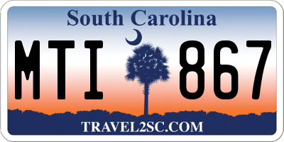 SC license plate MTI867