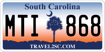 SC license plate MTI868