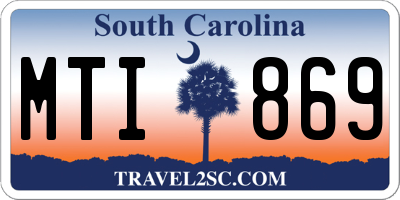 SC license plate MTI869
