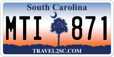 SC license plate MTI871