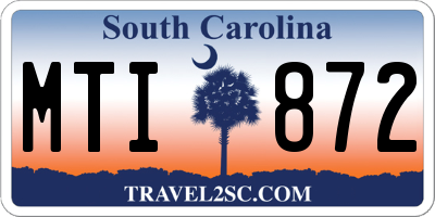 SC license plate MTI872