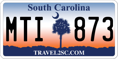 SC license plate MTI873